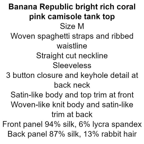 NWOT "When in doubt, wear pink!" Bundle x2 - Banana Republic tank & cardigan - Picture 3 of 13